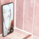 OnePlus 13R review bathroom shelf angled front