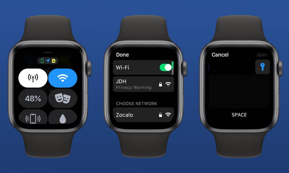 Apple Watch Wi Fi Settings