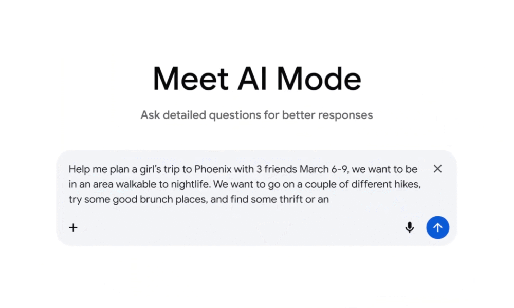 Google’s AI Mode can now help you visualize your travel plans