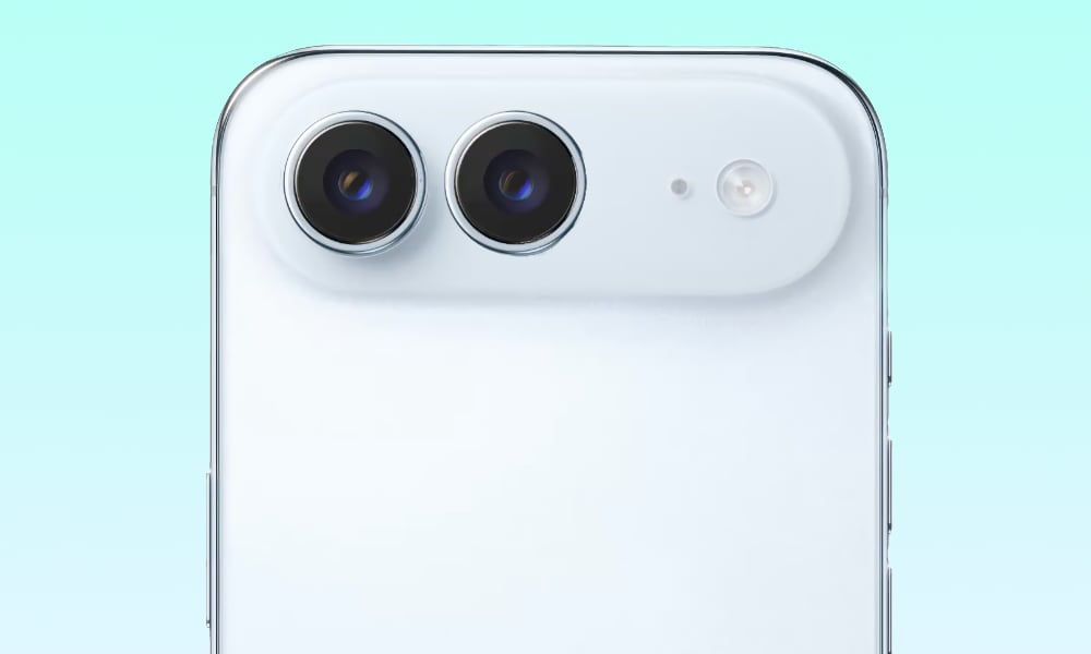 iPhone Air dual camera mockup