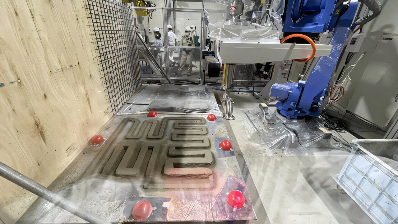 Spray 3D concrete printing simulator boosts strength and design