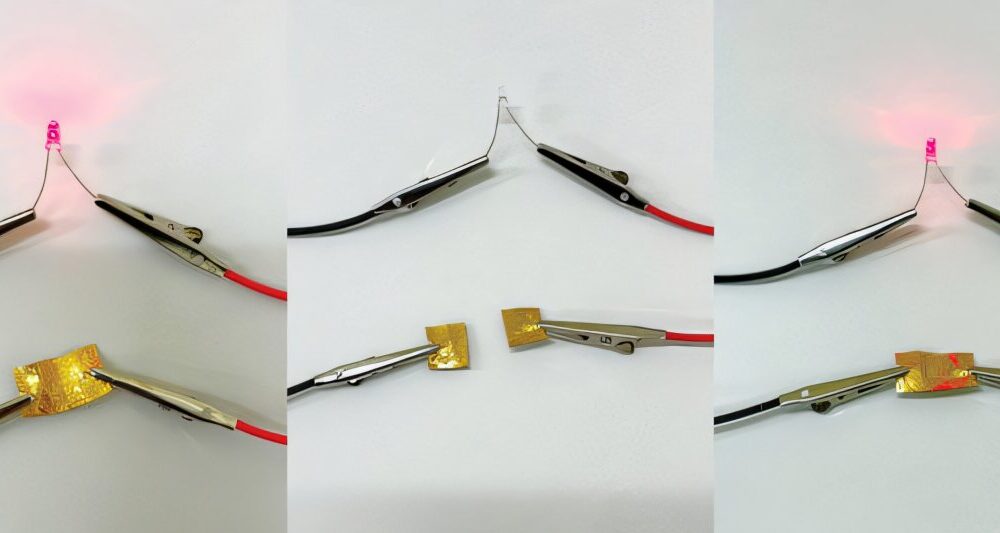 Ubiquitous polymer forms self-healing, flexible conductor for wearable electronics