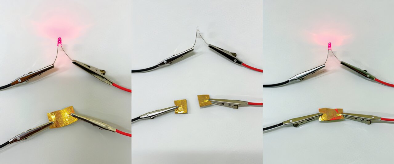 Ubiquitous polymer forms self-healing, flexible conductor for wearable electronics