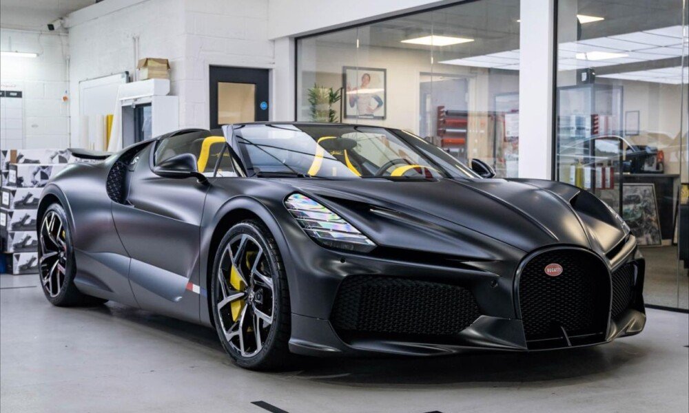 First production Bugatti Mistral looks stunning with satin PPF