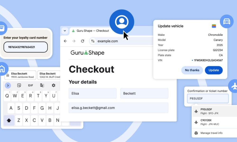Chrome can now autofill details from your Google account