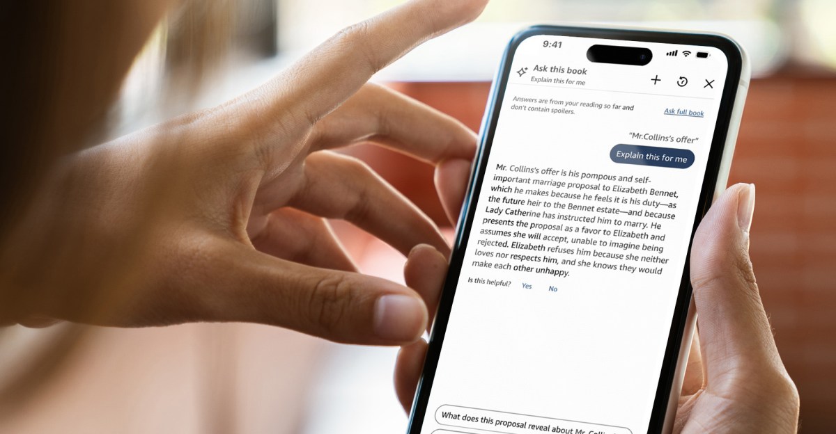 Kindle app now answers questions about the book you’re reading