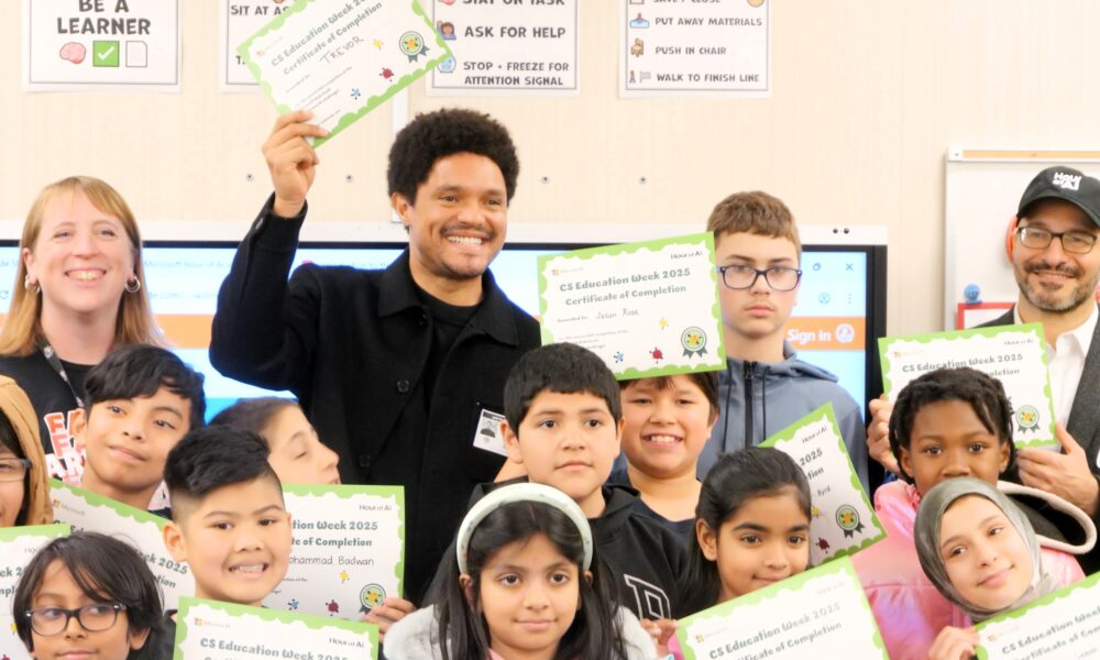 Trevor Noah teaches 5th graders — and learns a few things himself – GeekWire