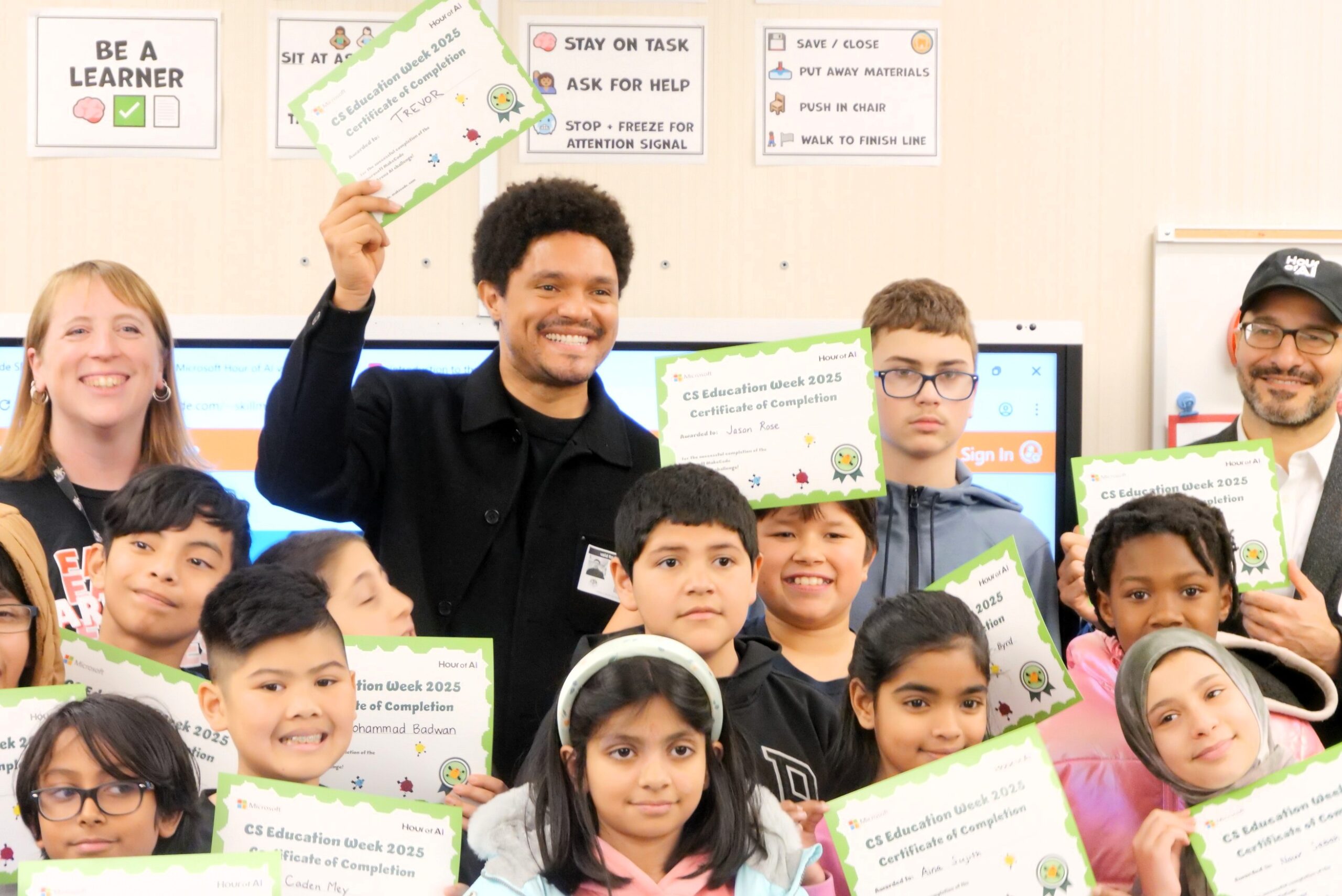 Trevor Noah teaches 5th graders — and learns a few things himself – GeekWire