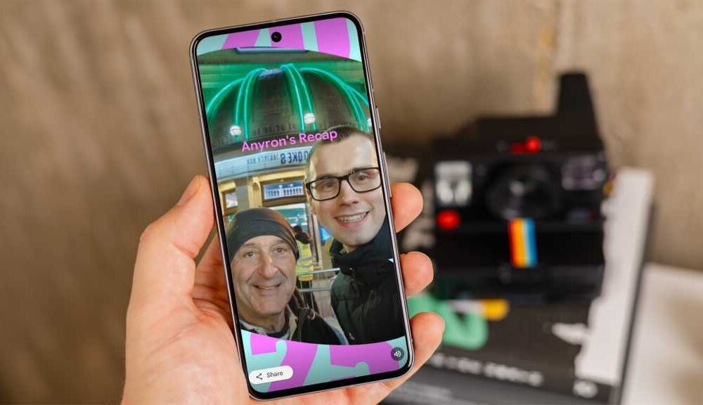 Google Photos Recap intro screen on an Android phone