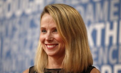 Marissa Mayer poses for a picture on the red carpet for the 6th annual 2018 Breakthrough Prizes at Moffett Federal Airfield, Hangar One in Mountain View, Calif., on Sunday, Dec. 3, 2017. (Nhat V. Meyer/Bay Area News Group)