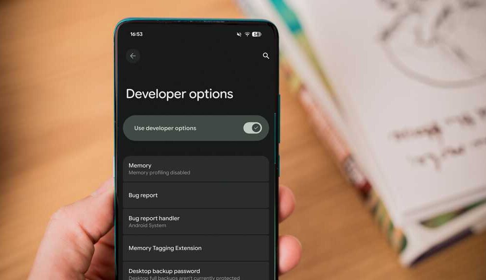Developer options on an Android phone