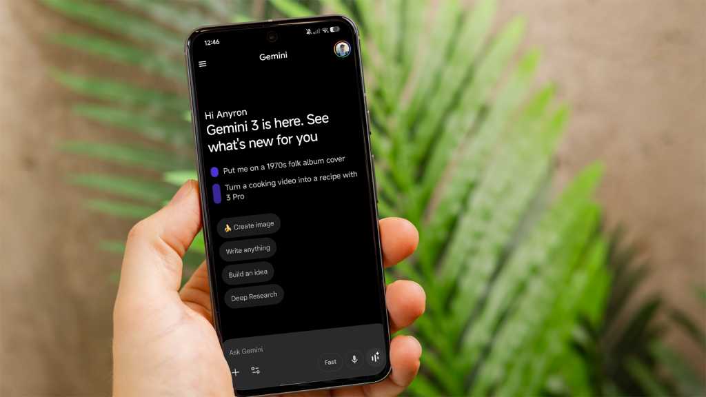 Google Gemini running on an Android smartphone