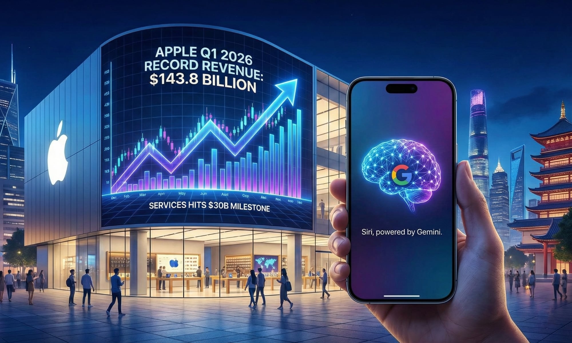 apple q1 2026 earnings record revenue gemini ai siri