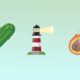 Draft designs for Unicode 18 emojis including pickle, lighthouse, and meteor.
