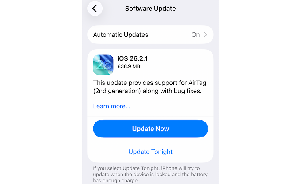iOS 26.2.1