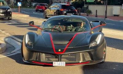 Fernando Alonso out and about in Monaco in his LaFerrari