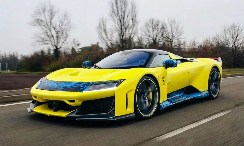 Ferrari F80 in a bold electric yellow Tailor Made spec spotted