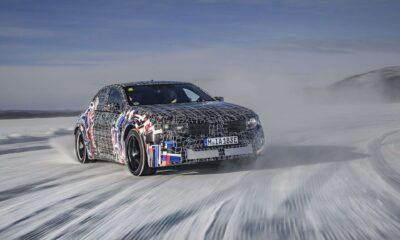 BMW M3 prototype in motion on snow