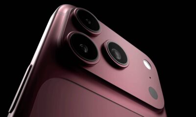 Concept render of a burgundy/red iPhone 18 Pro