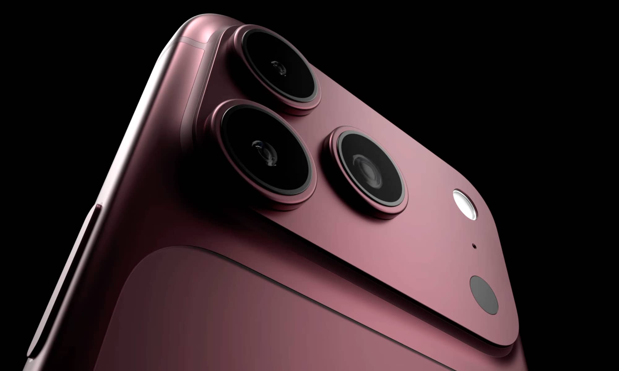 Concept render of a burgundy/red iPhone 18 Pro
