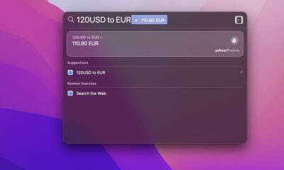 Convert Units on Mac Spotlight Search