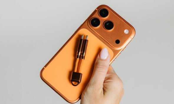 Nomad debuts Stellar Orange ChargeKey to color match iPhone