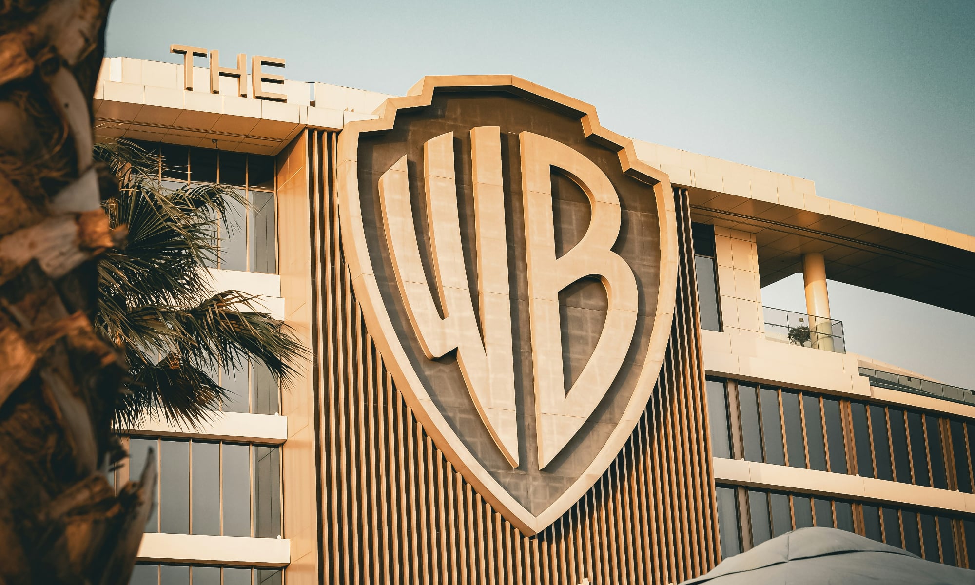 The WB Warner Bros logo building