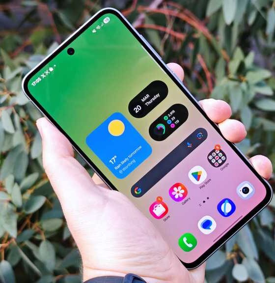 Samsung Galaxy A56 REVIEW front angled handheld