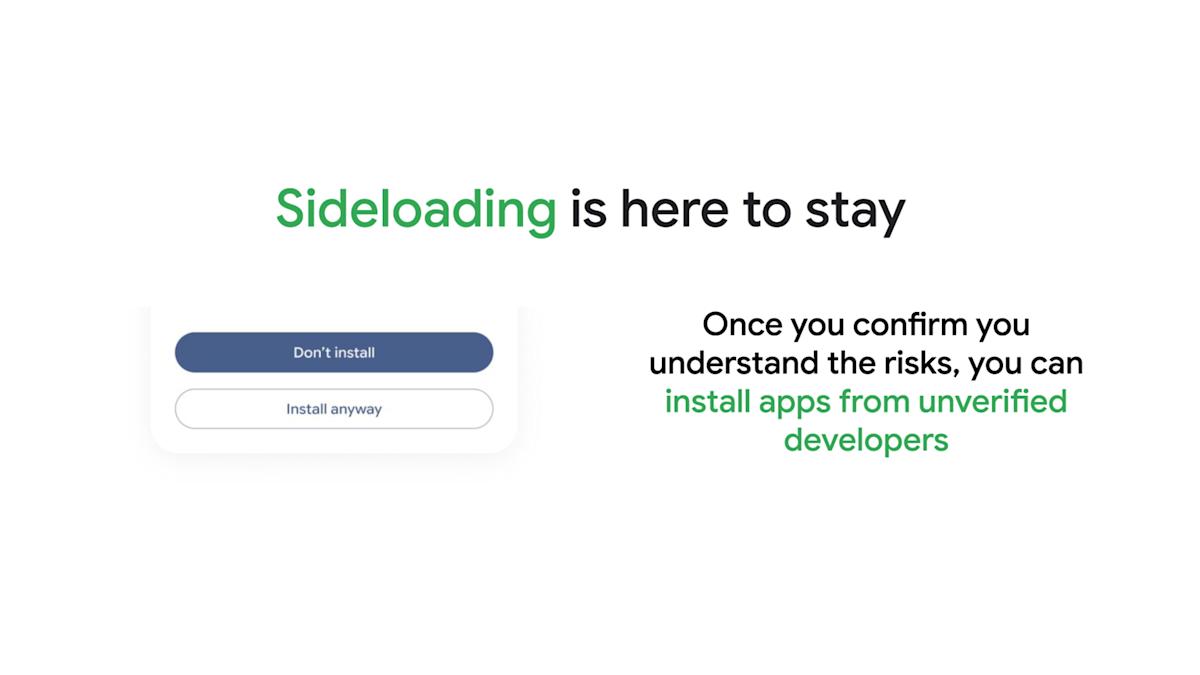 Android will hide some app sideloading behind a new one-time security process