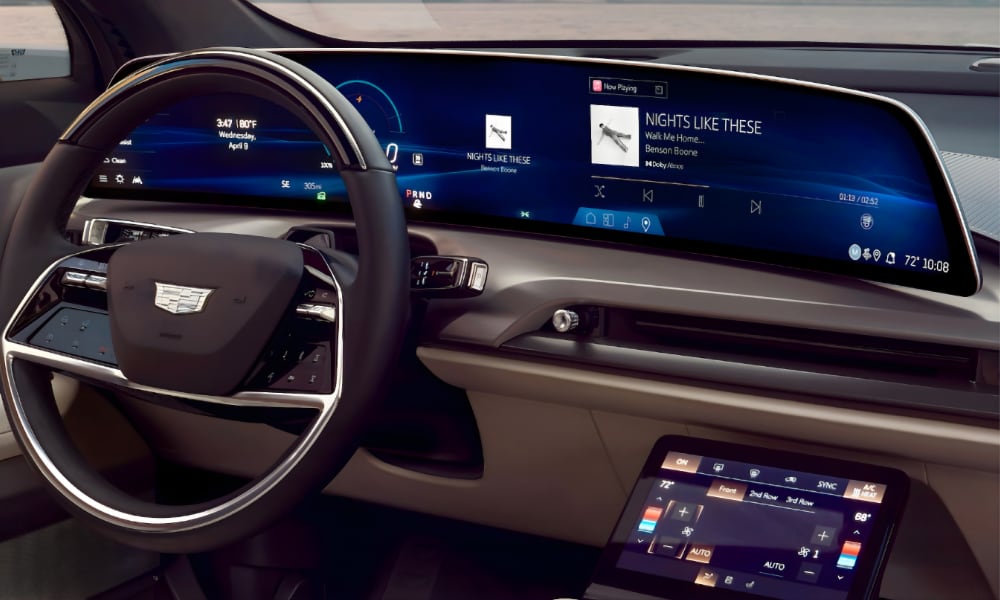 Apple Music shown on 2026 Cadillac VISTIQ