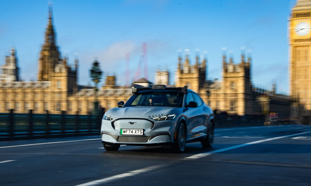 Wayve vehicle in London as the integration of physical AI into vehicles remains a primary objective for automakers looking to accelerate innovation.