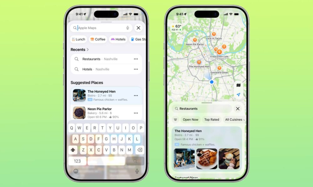 Apple Business ads on Apple Maps