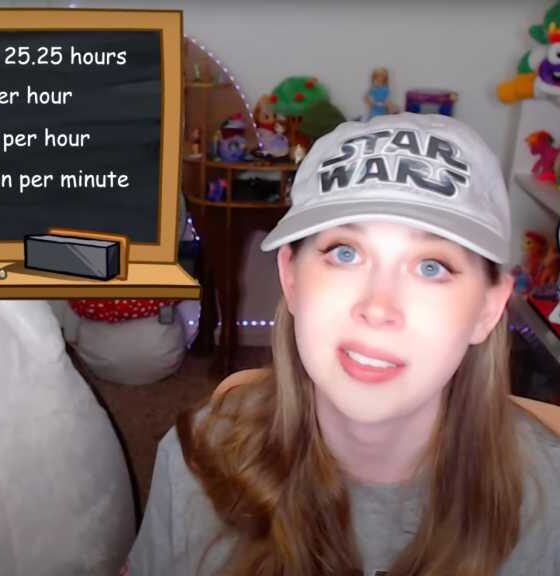 Jenny Nicholson screenshot in her video 'The Spectacular Failure of the Star Wars Hotel'