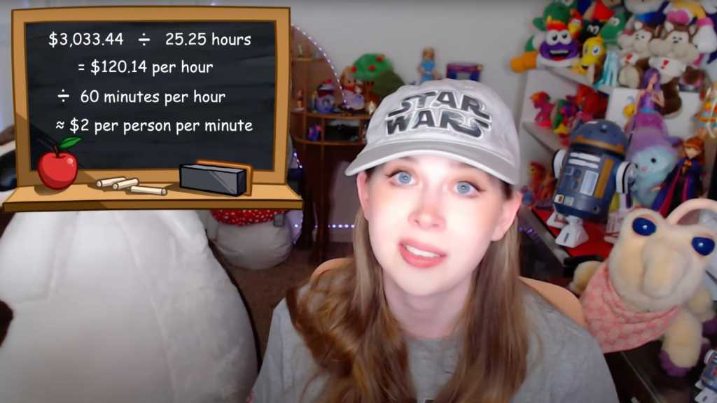 Jenny Nicholson screenshot in her video 'The Spectacular Failure of the Star Wars Hotel'