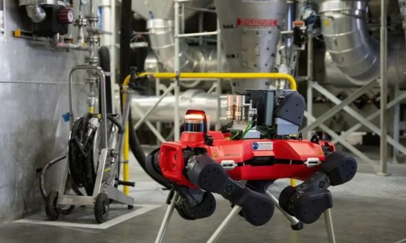 ANYmal robot as ANYbotics’ four-legged autonomous robots will be connected straight into SAP’s backend enterprise resource planning software for physical AI in industrial IoT environments.