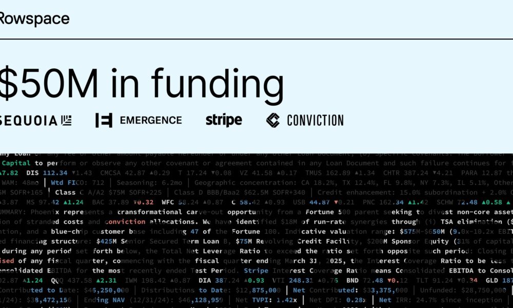 Rowspace Raises $50M to Bring AI for Private Equity Out of the Back Office