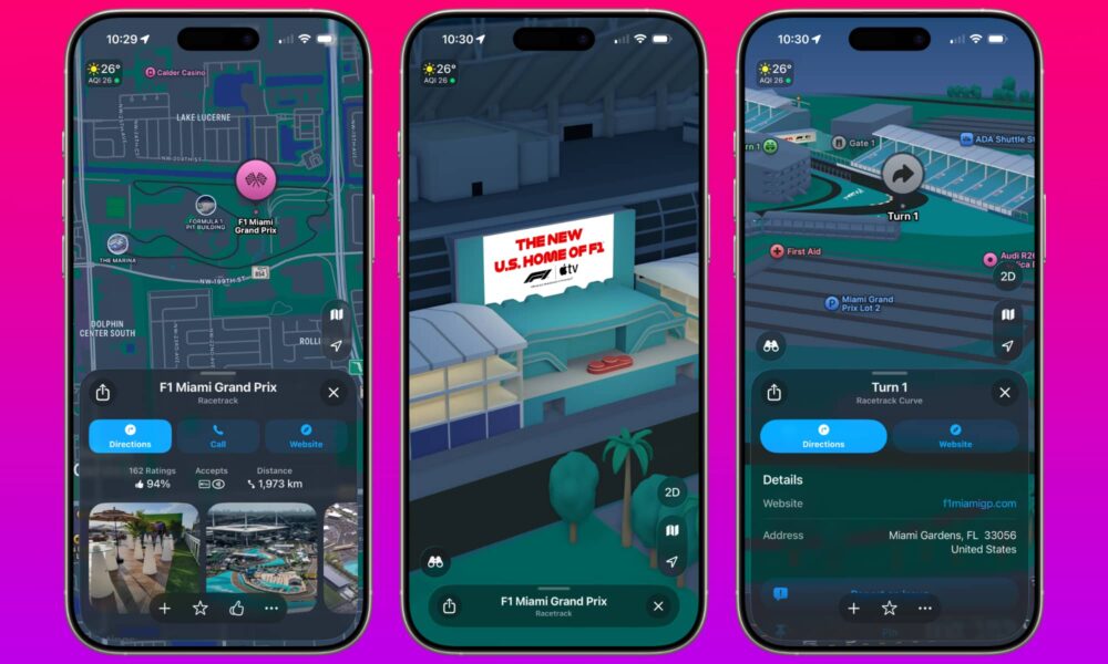 Apple Maps F1 Miami hero