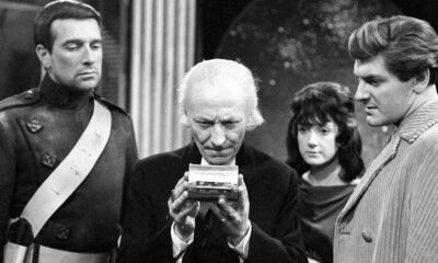 Doctor Who, The Devil's Planet - Nicholas Courtney as Bret Vyon, William Hartnell as The Doctor, Adrienne Hill as Katriana and Peter Purves as Steven