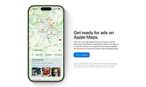 Apple Business Maps ads promo