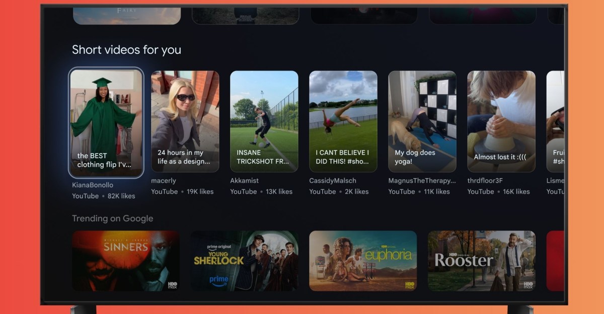 Google TV is getting a dedicated row for YouTube Shorts