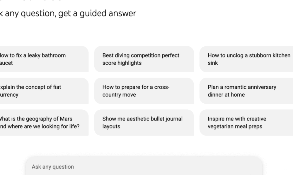 Google is testing AI chatbot search for YouTube