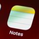 Apple Notes app icon on iPhone
