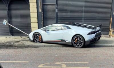 Lamborghini Huracan crash leaves pedestrian hospitalised in the UK