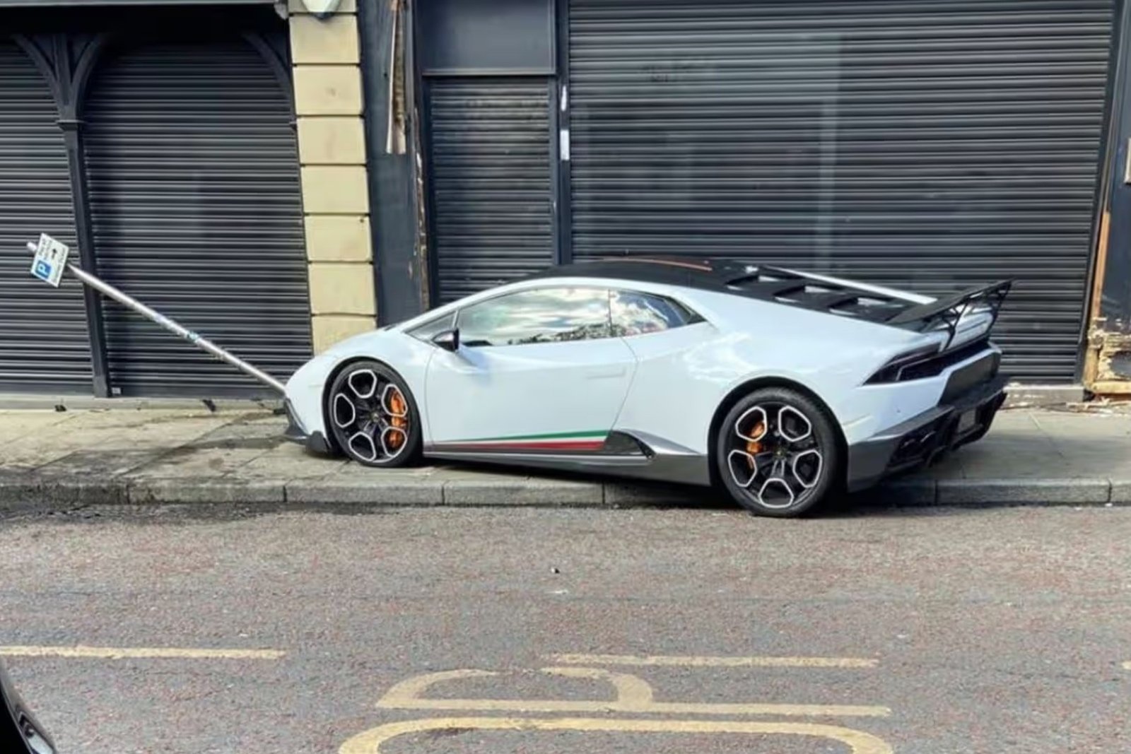 Lamborghini Huracan crash leaves pedestrian hospitalised in the UK