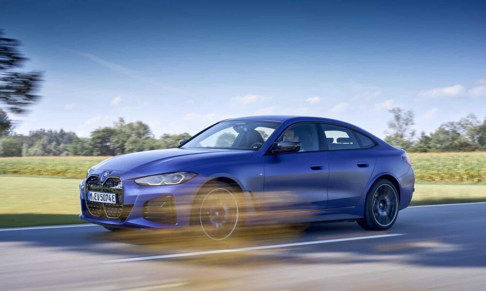 Driving the BMW i4 M50 on the road