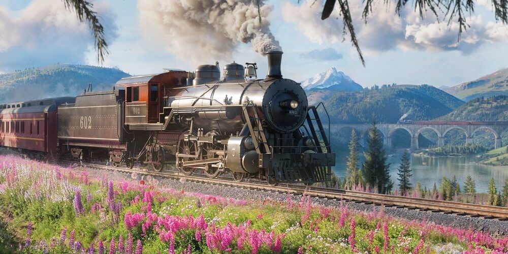 Transport Fever 3 train header keyart