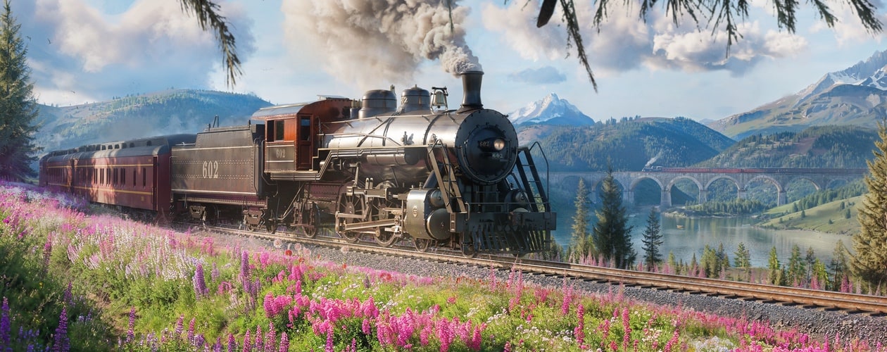 Transport Fever 3 train header keyart