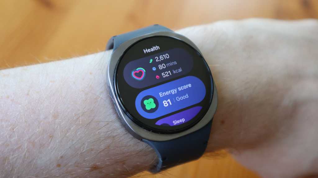 The health dashboard on the Samsung Galaxy Watch 8