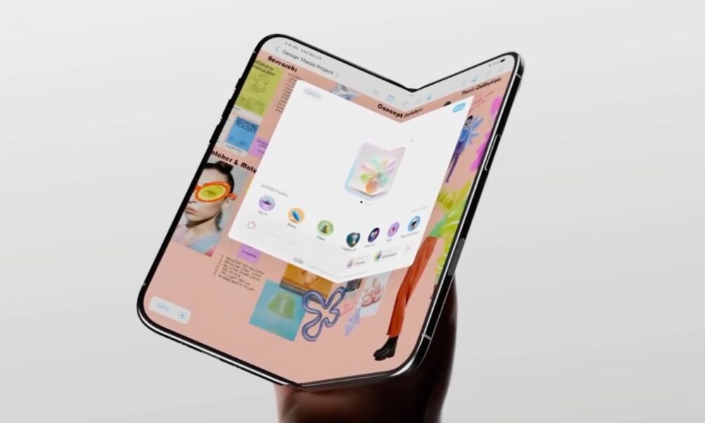 iPhone Fold concept in hand Demons Tech