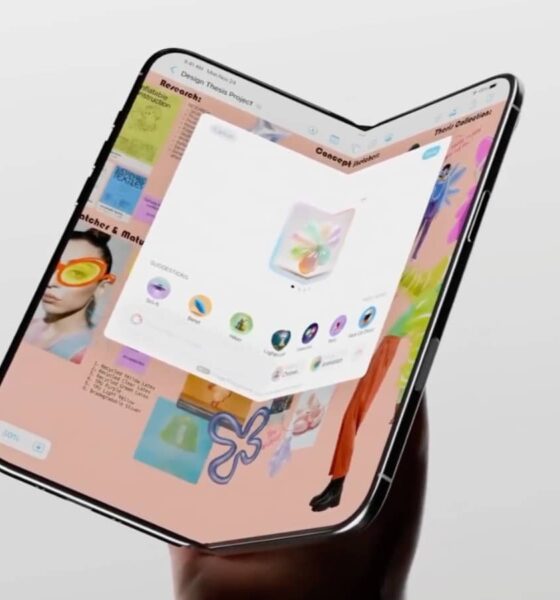 iPhone Fold concept in hand Demons Tech